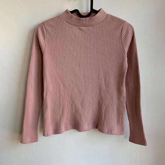 Uniqlo Other - Uniqlo ribbed pink long sleeve shirt EUC size 10